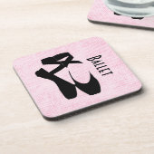 Zwarte balletschoenen en gekleurd onderzetter (Linkerzijde)