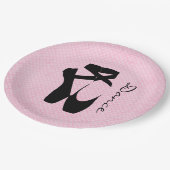 Zwarte balletschoenen en gekleurd papieren bordje (Gekanteld)