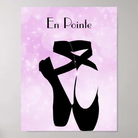 Zwarte balletschoenen en gekleurd poster (Voorkant)