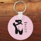 Zwarte balletschoenen en gekleurd sleutelhanger (Voorkant)