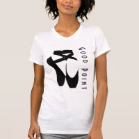 Zwarte balletschoenen en gekleurd