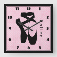 Zwarte balletschoenen en gekleurd