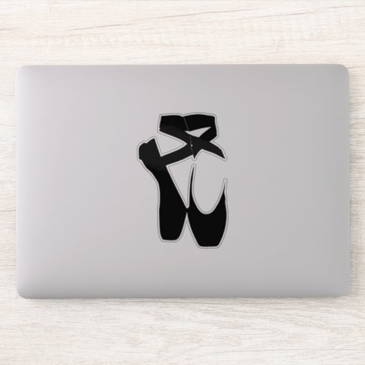 Zwarte balletschoenen silhouet illustratie sticker (Computer)