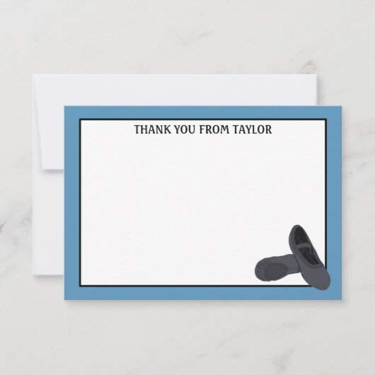 Zwarte balletschoenen, speciaal voor flatpanel bedankkaart (Voorkant)