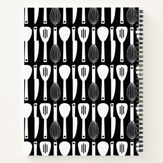 Zwarte ballon Whisk Foto's Family Recipes Notitieboek (Achterkant)