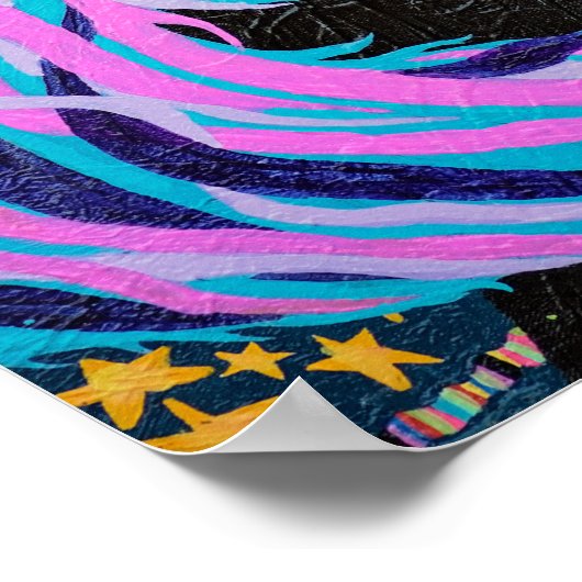 Zwarte ballonafdrukken poster (Hoek)