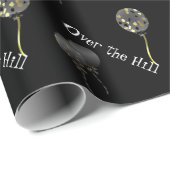 Zwarte ballonnen over het heuvelpakpapier cadeaupapier (Rol Hoek)