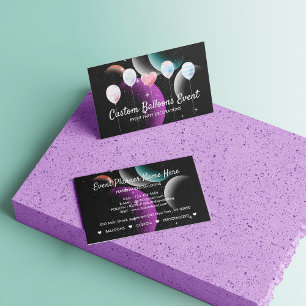 Zwarte ballonnen van het type Planner voor Bright  Contactkaartje