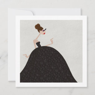Zwarte Ballroom woensdag feestjurk Feestdagenkaart