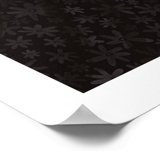 Zwarte Ballroom woensdag feestjurk Poster (Hoek)