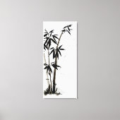 Zwarte bamboe - inkt canvas afdruk (Voorkant)