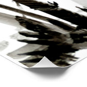 Zwarte bamboe - inkt perfect poster (Hoek)