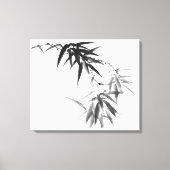 Zwarte Bamboetak Canvas Afdruk (Voorkant)