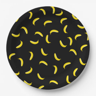 Zwarte banaan papieren bordje