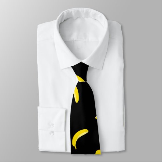 Zwarte banaan stropdas (Gebonden)