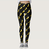 Zwarte banaanLeggings Leggings (Voorkant)