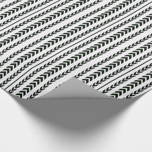 Zwarte band cadeaupapier (Hoek)