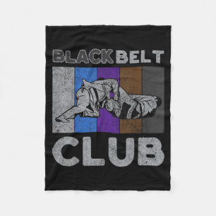 Zwarte Band Club Vintage BJJ Braziliaans Jiu Jitsu Fleece Deken