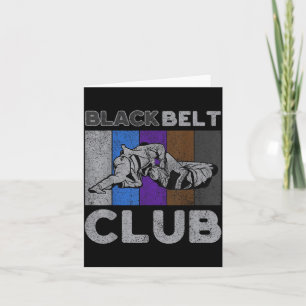 Zwarte Band Club Vintage BJJ Braziliaans Jiu Jitsu Kaart