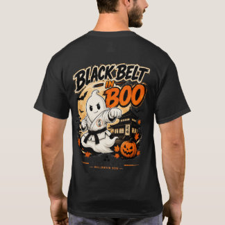 Zwarte Band in Boo Halloween Karate T-shirt