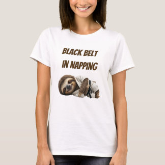 Zwarte Band In Slapen Luiaard T-shirt