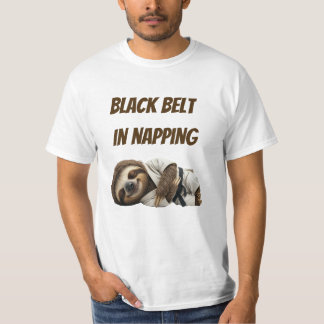 Zwarte Band In Slapen Luiaard T-shirt