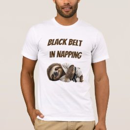 Zwarte Band In Slapen Luiaard T-shirt