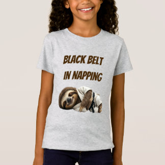 Zwarte Band In Slapen Luiaard T-shirt