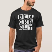 Zwarte Band, Karate Ranglijst T-shirt (Voorkant)