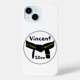 Zwarte band van de Graad van vechtsporten het 1st iPhone 15 Case