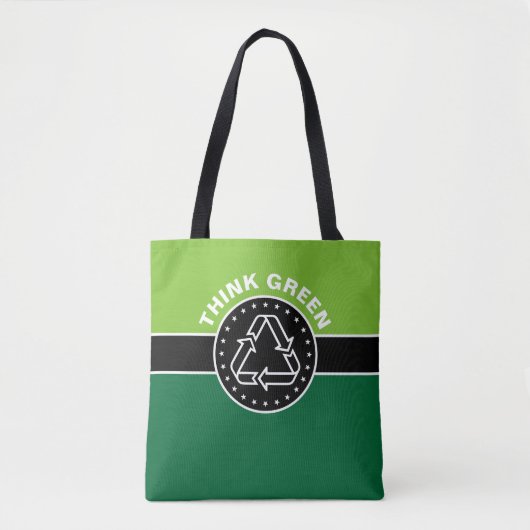 Zwarte banner & DARK GREEN Rechthoek + uw ideeën Tote Bag (Voorkant)