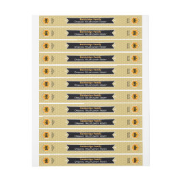 Zwarte banner Golden Honey Jar - veiligheidslabel