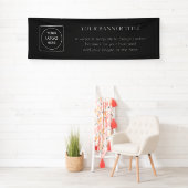 Zwarte banner met aangepast logo | Modern zakelijk (Insitu)