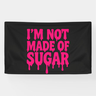 Zwarte banner met neon roze citaat – Aanpasbaar