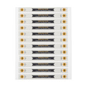 Zwarte banner Witte honing Etiket op deksel (Vel)