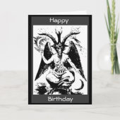  zwarte baphomet Birthday Kaart (Voorkant)