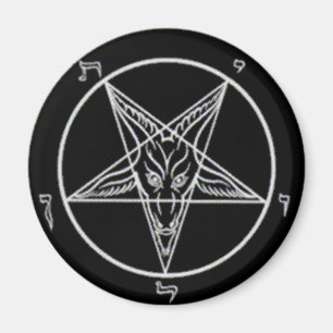 Zwarte Baphomet Grote Magneet