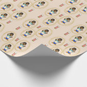 Zwarte-Barberwrapppapier Cadeaupapier (Hoek)