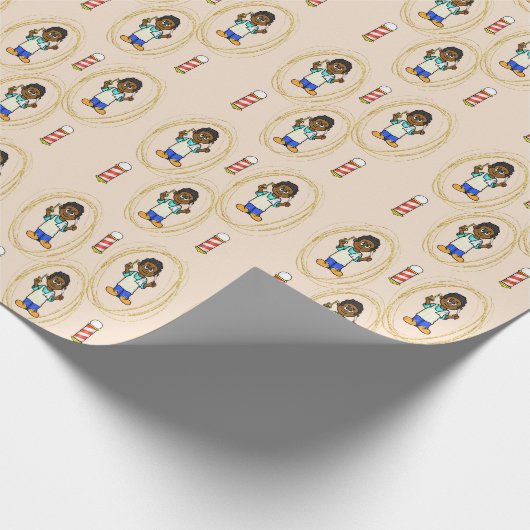 Zwarte-Barberwrapppapier Cadeaupapier (Hoek)