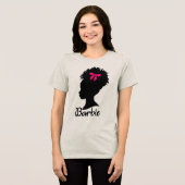 Zwarte Barbie Tri-Blend Shirt (Voorkant volledig)