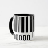 Zwarte Barcode Keramische Mok (Voorkant links)