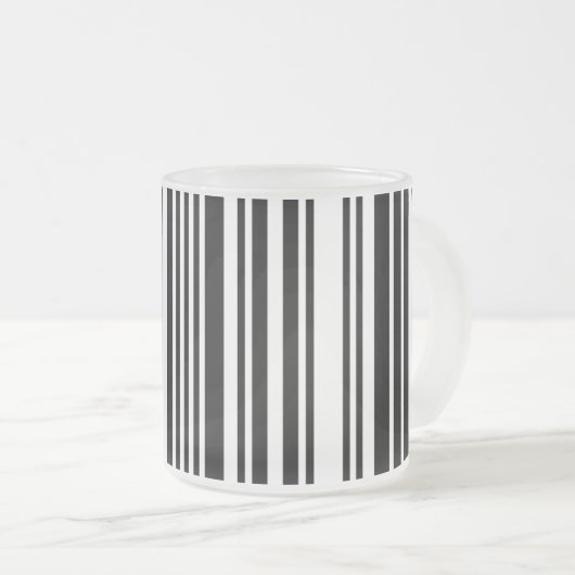 Zwarte Barcode Matglazen Mok (Voorkant rechts)