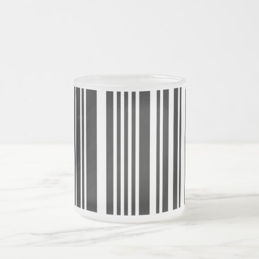 Zwarte Barcode Matglazen Mok (Center)