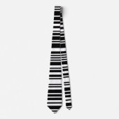 Zwarte Barcode Necktie Stropdas (Voorkant)