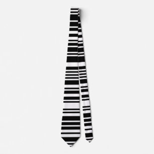 Zwarte Barcode Necktie Stropdas
