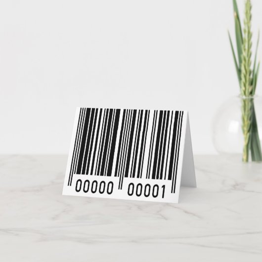 Zwarte Barcode Notitiekaart (Voorkant)