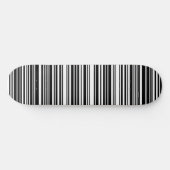 Zwarte Barcode Skateboarddek Skateboard (Horizontaal)