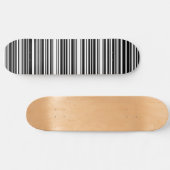Zwarte Barcode Skateboarddek Skateboard (Horizontaal)