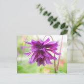 Zwarte Barlow Columbine Briefkaart (Staand voorkant)