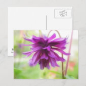 Zwarte Barlow Columbine Briefkaart (Voorkant / Achterkant)